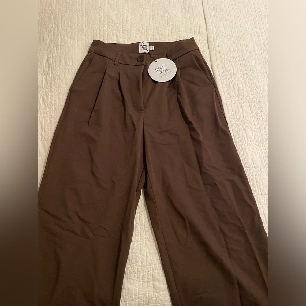 Princess Polly Dark Brown Archer Pants